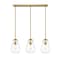 Z-Lite Ayra 3 Light island, Olde Brass & Clear 488P8-3L-OBR - alternate 6